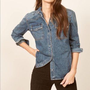 Reformation Lucas Denim Shirt Light Jacket XS Xsmall spring casual